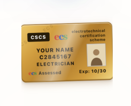 ECS Gold Card recognised electrician status